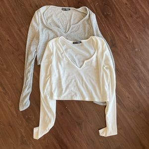 Bundled Long Sleeve Shein Crop Tops
